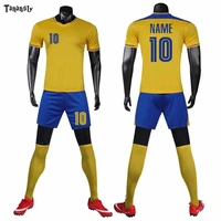 diy uniforms soccer jerseys mens child sports set breathable running shirt customize sportswear youth new football shirt suits