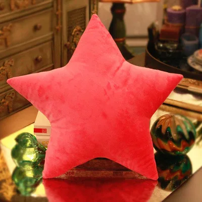 Light red star Звезда в форме сердца бросок набивная Подушка плюшевая кукла, подарок для девочки диванная подушка бросок декоративная наволочка для подушки Свадебный декор - Цвет: Light red star