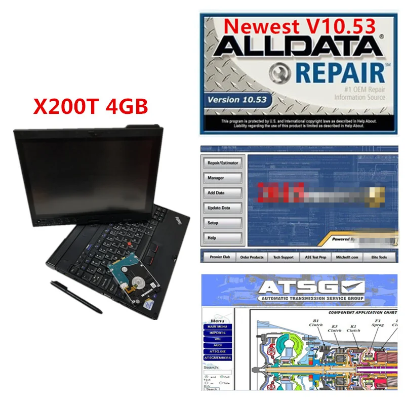 

2020 X200T ноутбук, установленная Версия, alldata 10,53 m/chell on-dem.d atsg 2017 intall X200T, сенсорный экран, 4 Гб ноутбук