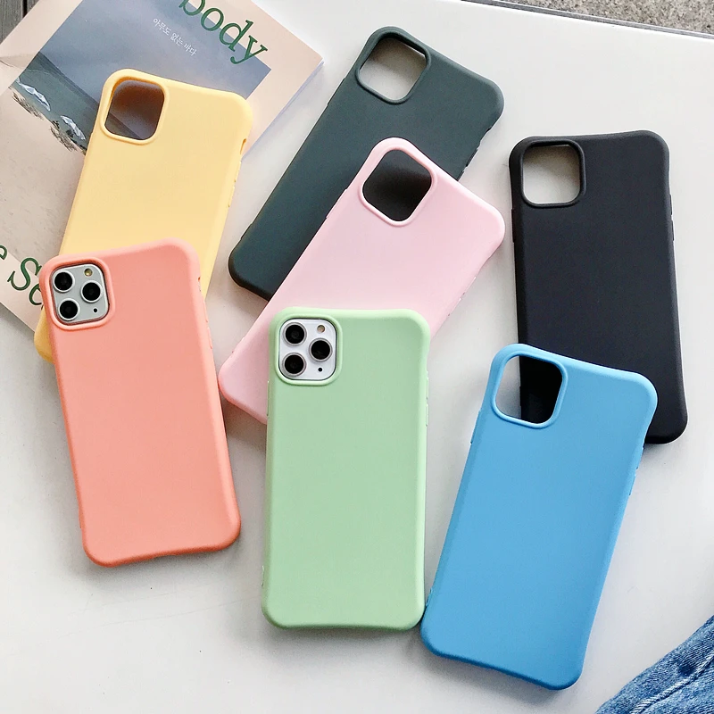 

Case for Iphone SE 2020 11 12 Mini 12 11 Pro Xr Xs Max Cover Coque for Apple 6 8 7 6s Plus Funda Etui Thin Luxury Caps Soft Case