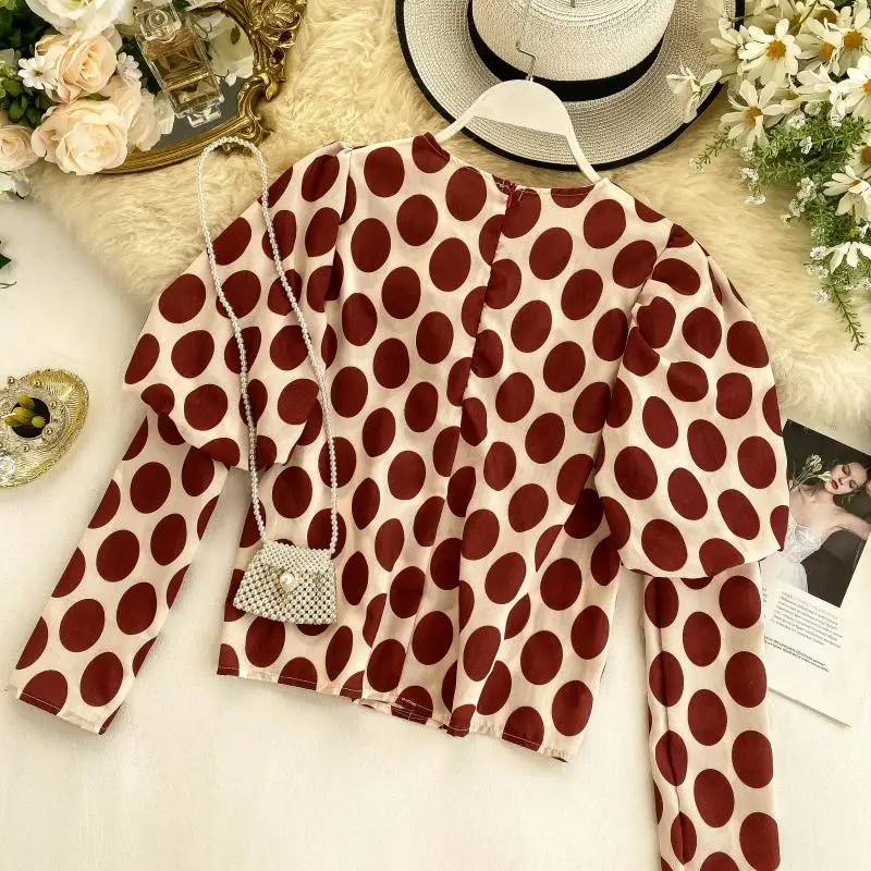 Весна 2020 новая хлопковая рубашка женская дизайнерская с пышными рукавами в стиле