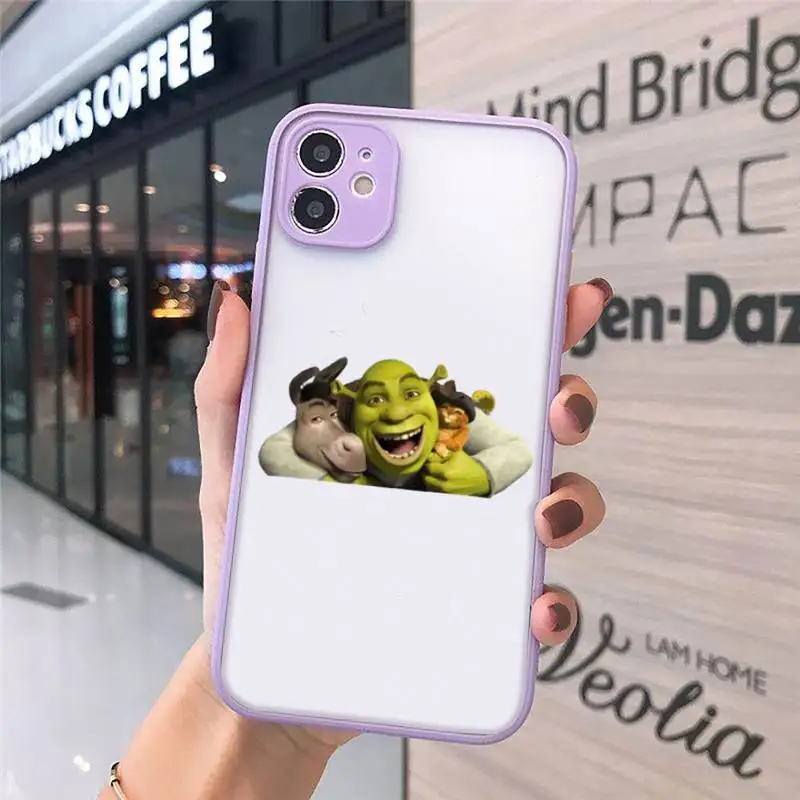 

Shrek cute cartoon movie Phone Cases matte transparent For iphone 7 8 11 12 plus mini x xs xr pro max cover