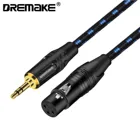 Кабель DREMAKE Aux 3,5 мм Jack стерео к XLR микрофону несимметричный 18 дюйма штекер к XLR 3-контактный разъем Соединительный кабель для усилителей PCs