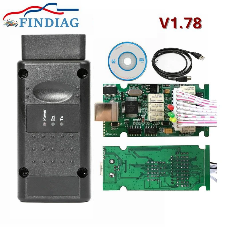 

Car CAN BUS Interface Scanner for Opel OPCOM V1.78 OBD2 Diagnostic Tool With PIC18F458&FT232RL FTDI Chip OP-COM 1.78