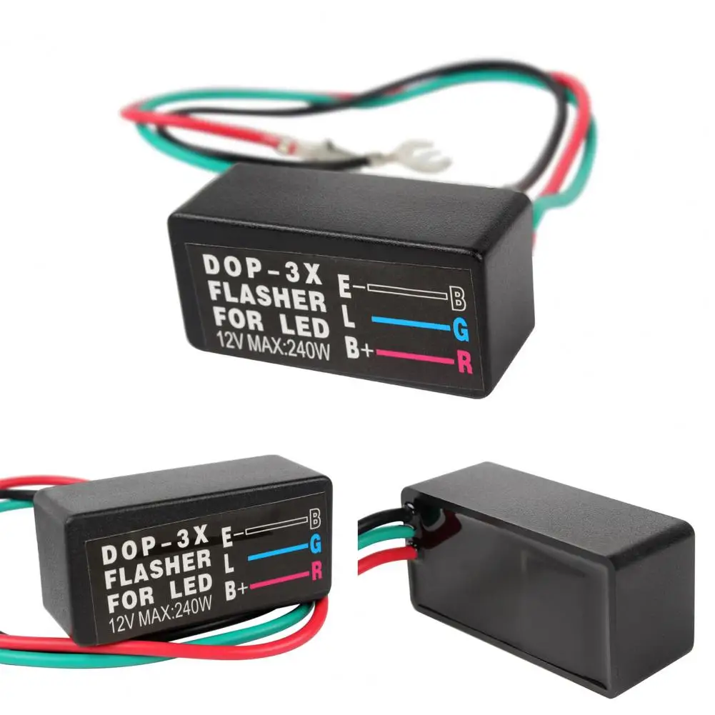 DOP-3X 12V Adjustable Frequency LED Flasher Relay Turn Signal Blinker Indicator For Motorcycle Switch ATVs Parts | Автомобили и