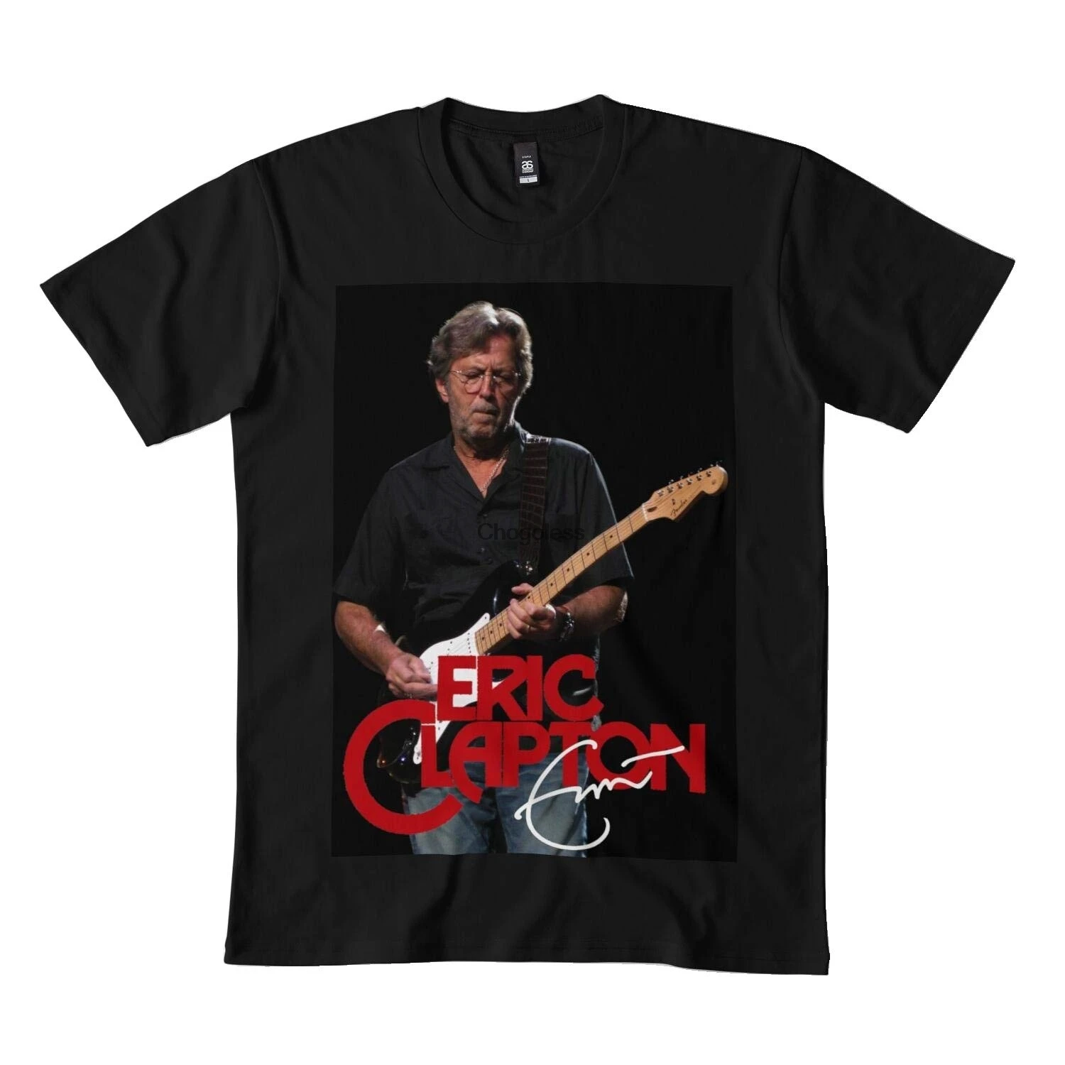 Футболка Эрик Клэптон приталенная 7DMN черная |