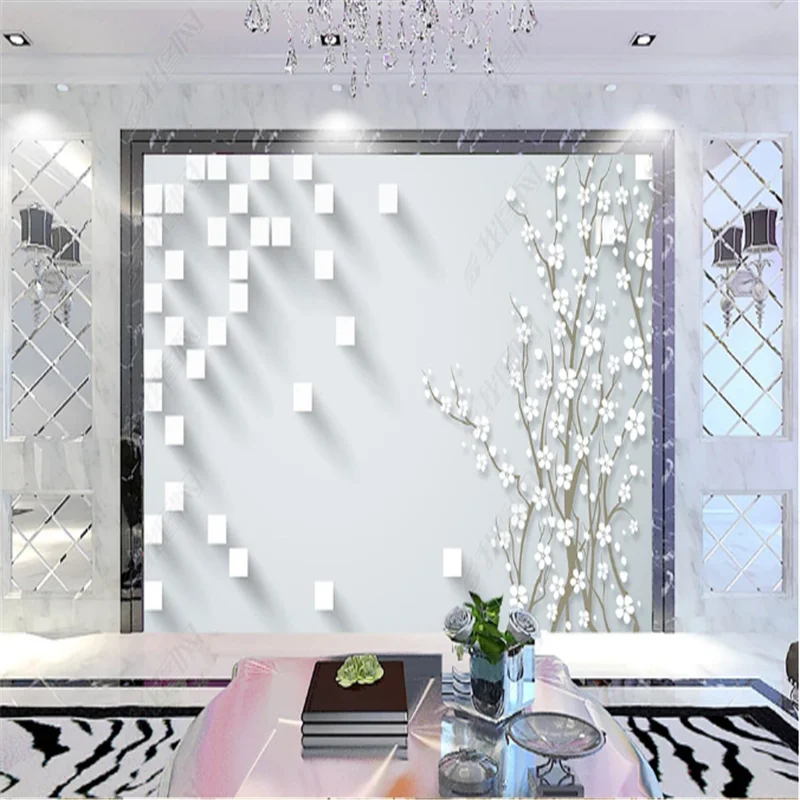 Настенные обои для гостиной трехмерные квадратные простые спальни европейский