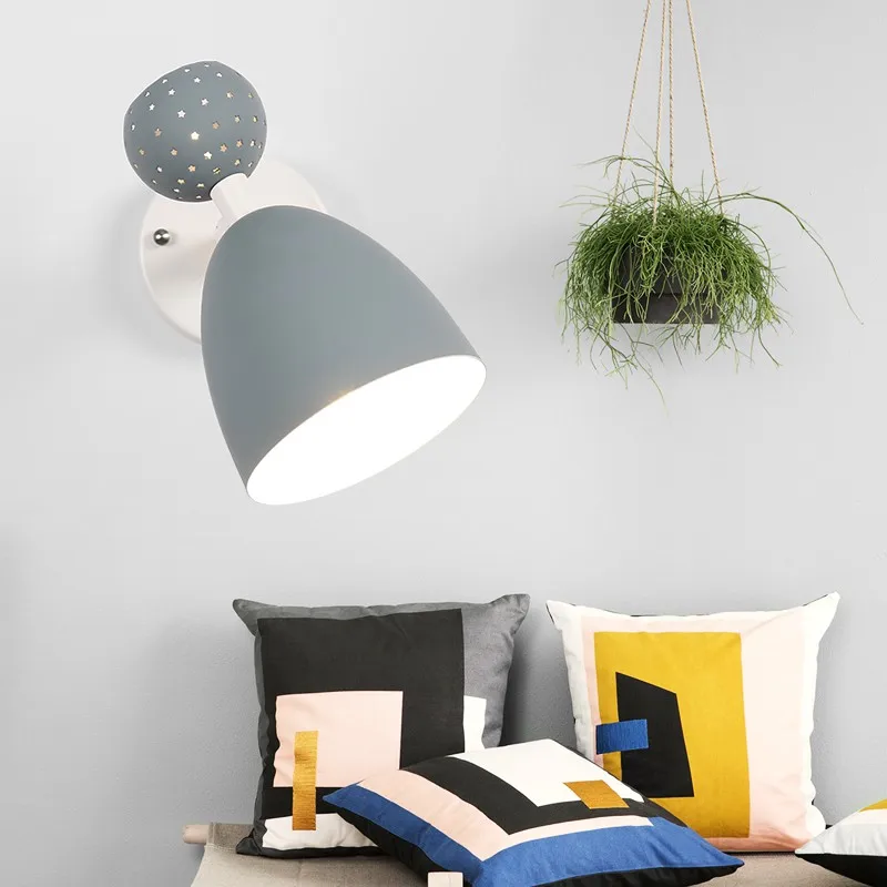 Светодиодные комнатные цветные настенные лампы в скандинавском стиле