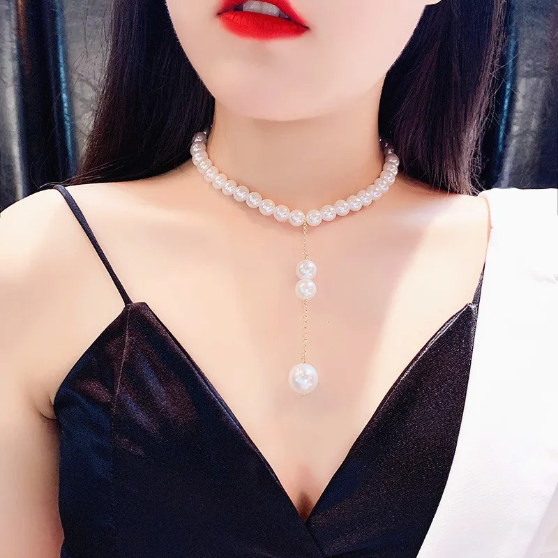 Женский чокер с жемчужинами корейский кисточками украшение для свадьбы или