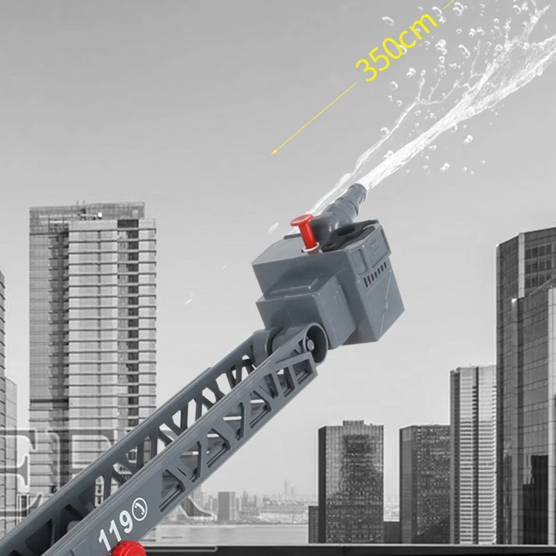 

Kids Assembled Toy Car Detachable Disassembly Sound and Light Fire Ladder Car Toy Fire Truck Car Vehicle Model for Gift