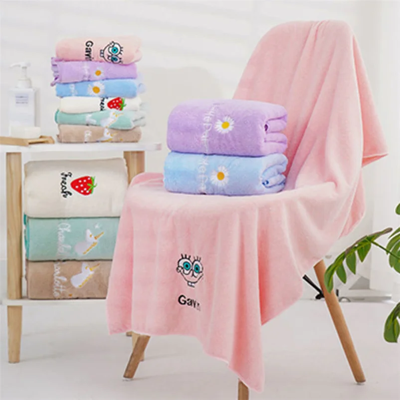 Bath Towel for Adults Kids 70x150cm/105x105cm Absorbent Quick Drying Spa Body Wrap Face Hair Shower Towels Sets Beach Cloth | Дом и сад