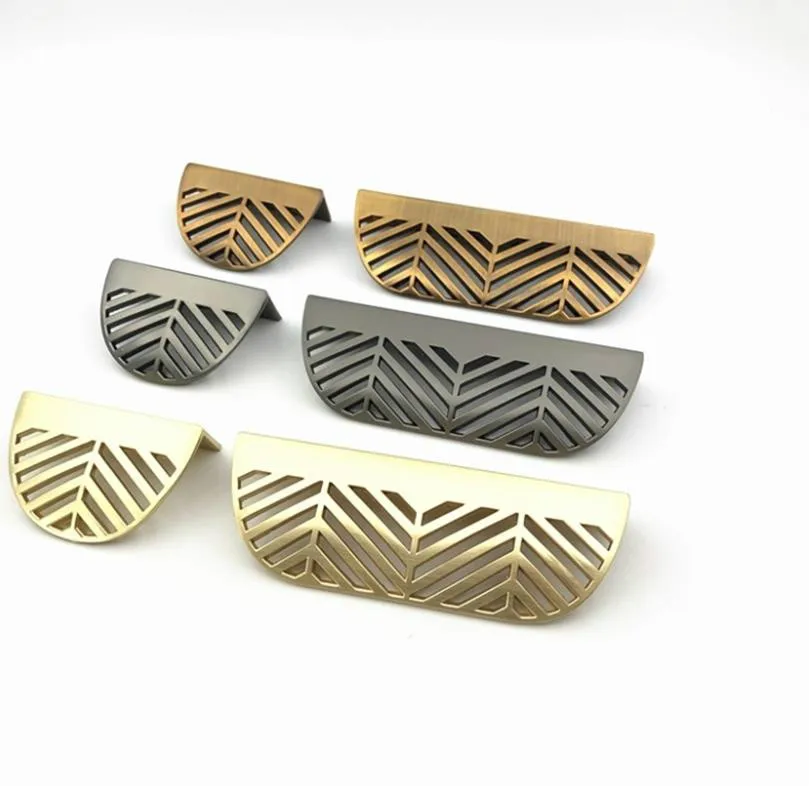 Ручка для шкафа из цинкового сплава в скандинавском стиле форме листа стиль