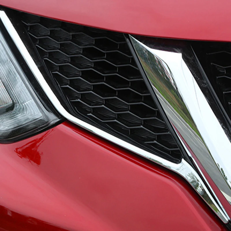 

2 шт., декоративные наклейки на переднюю решетку автомобиля Nissan Qashqai J11 2016-2018