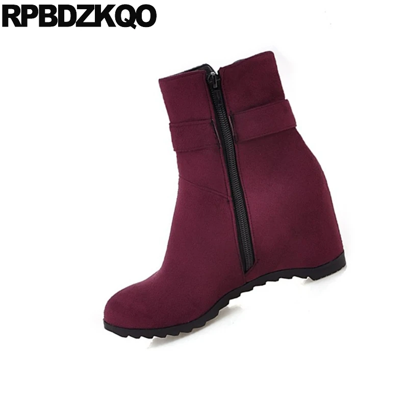 10 осень Сезон осень-зима большие Размеры Дешевая обувь На скрытом высоком