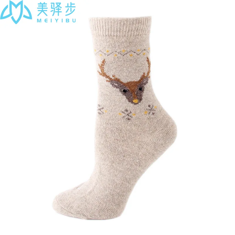 12 Pairs Per Set Socks Winter Thickened Wool Socks Animal Elk Female Wool Socks Wholesale