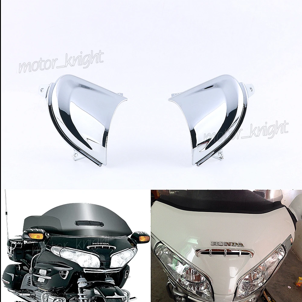 Передняя хромированная накладка на фару для Honda Goldwing Gold Wing GL1800 2006 2014|Накладки и