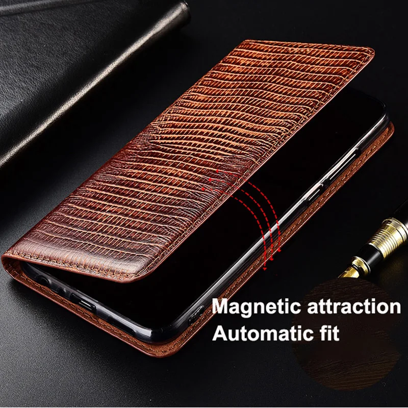 lizard texture genuine leather case flip cover for oppo realme 3 3i 5 5i 6 6i 7 7i x7 pro protective cases free global shipping