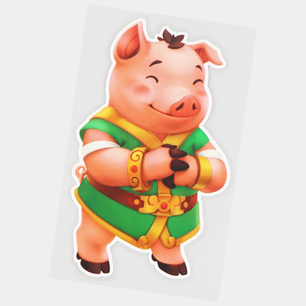 

JuYouHui Exterior Accessories Decal Cute Cartoon Pig Mascot Vinyl Decals Fashion Car Stickers Decoration