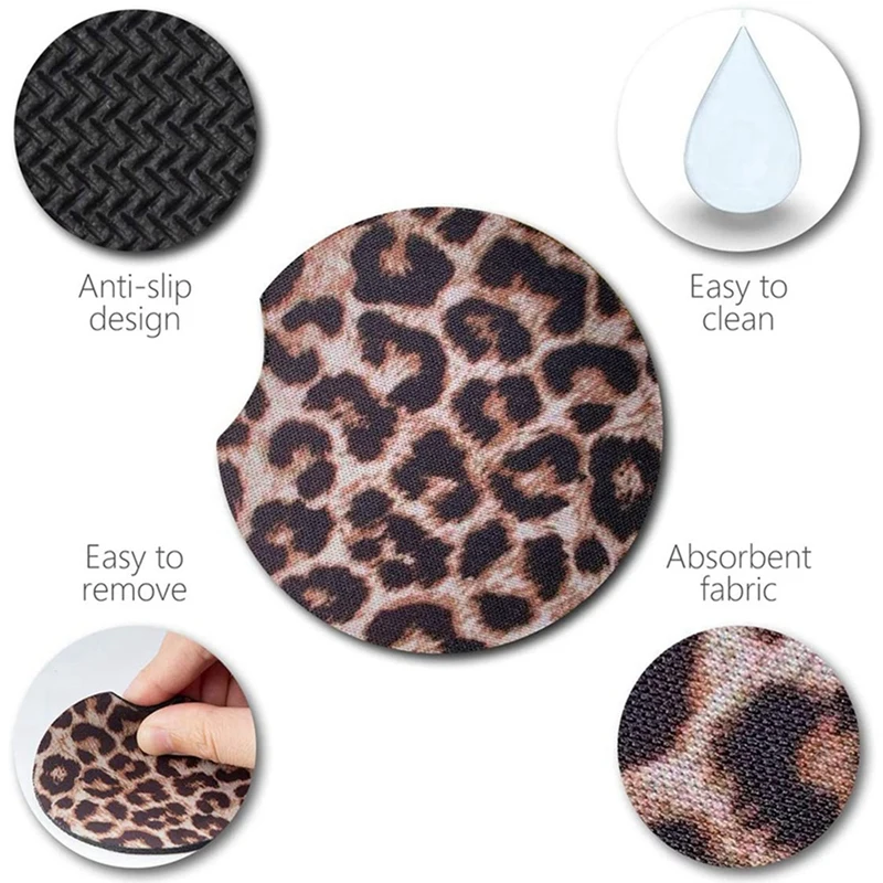 

10PCS 2.56 Inches Car Coasters for Drinks Absorbent Cute Car Coasters for Cup Holder Coaster for Cars Car Interior