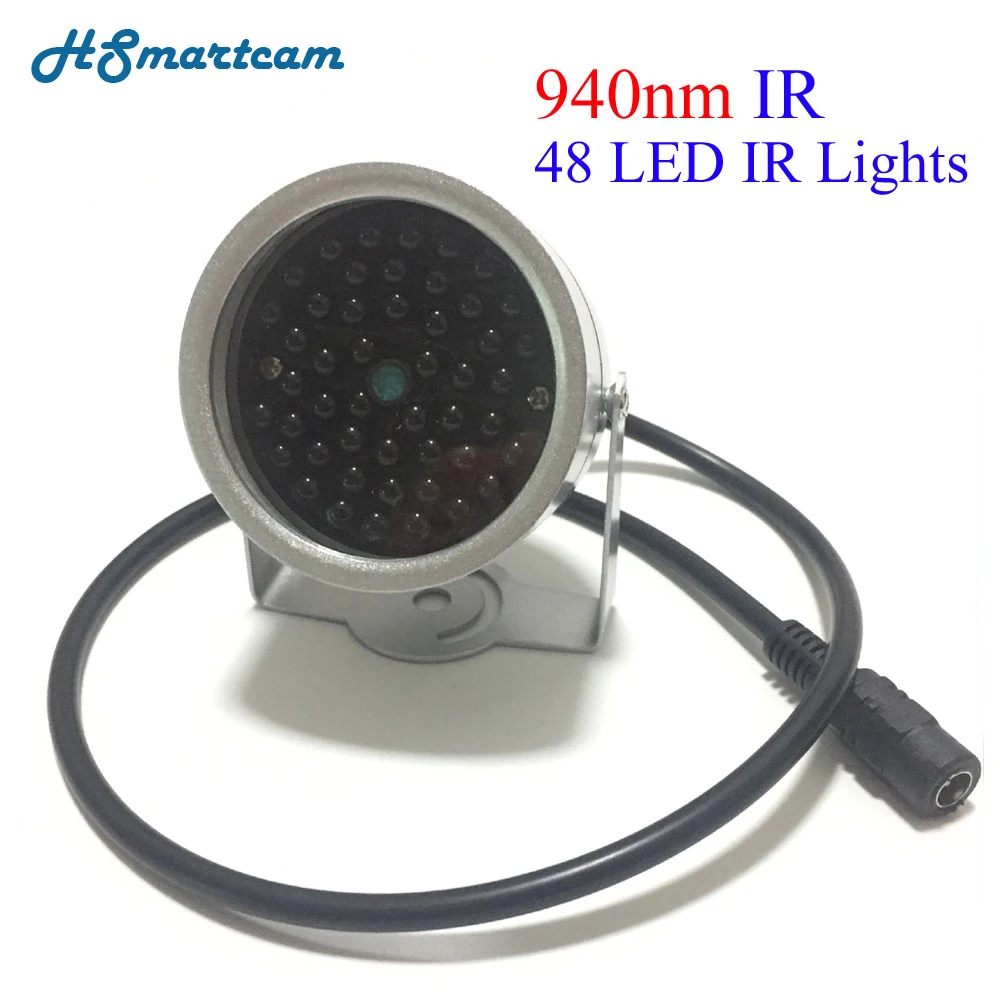New Invisible illuminator 940NM infrared 60 Degree 48 LED IR Lights for CCTV Security 940nm IR Camera(Contains no 12V1A power)