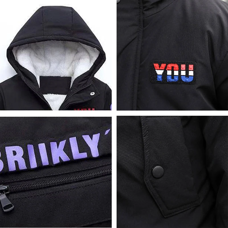 Детская теплая куртка на молнии с капюшоном для мальчиков бархатный утепленный