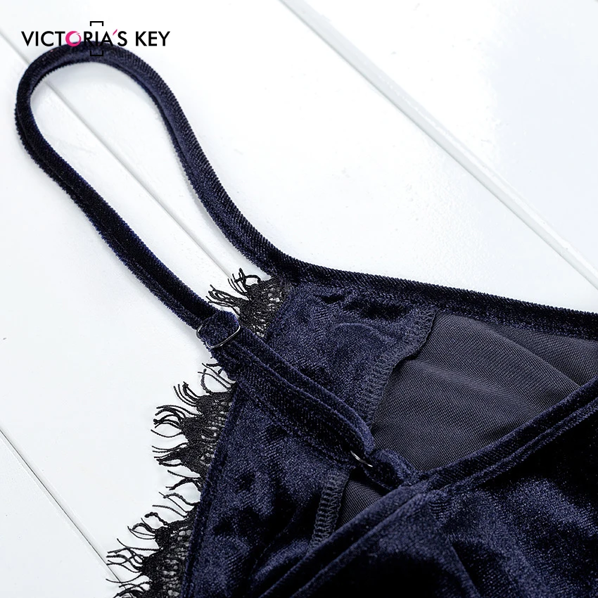 Женский бархатный пижамный комплект Suphis темно-синяя Пижама без рукавов с