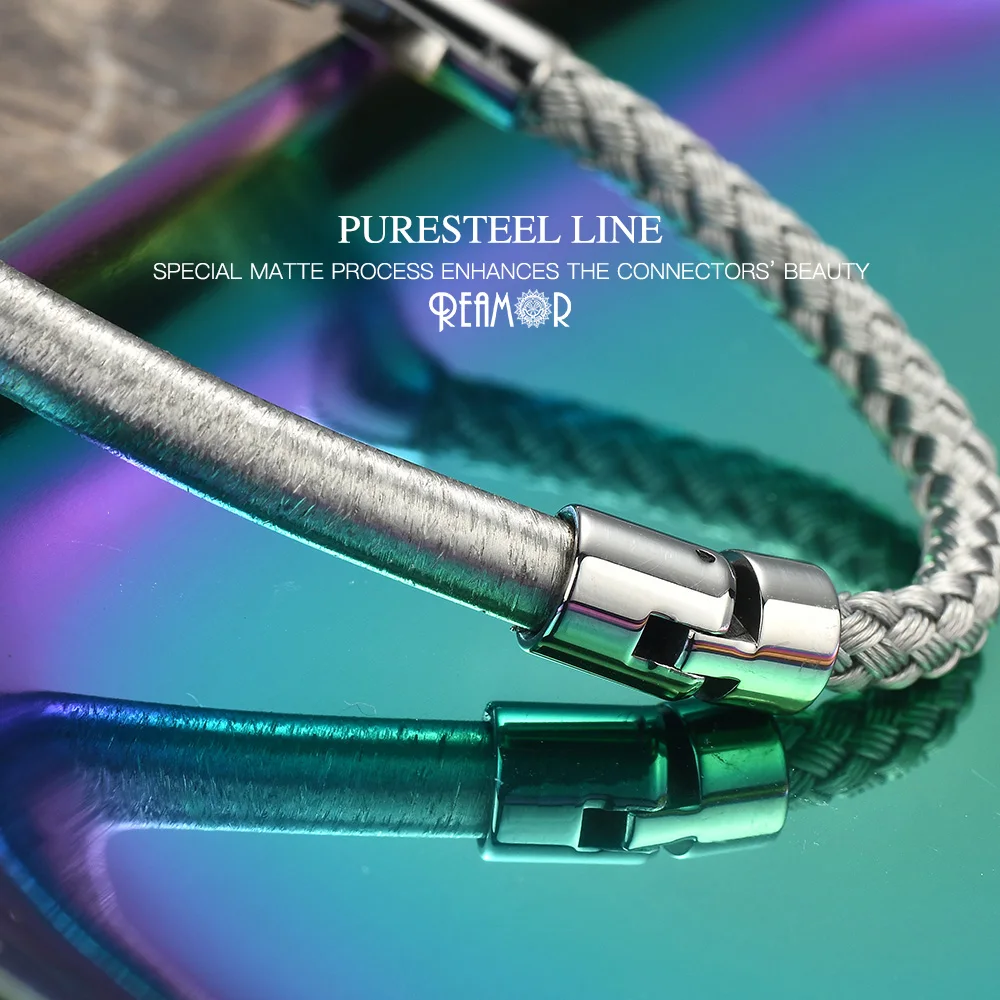 Роскошный золотой браслет RUIMO нержавеющая сталь серебряный цвет стальная