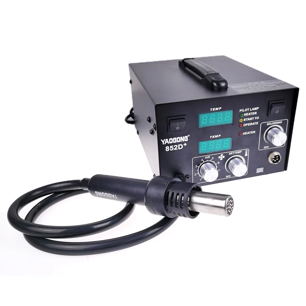 Паяльная станция BGA Air Pump тип Yaogong 852D + двойной цифровой дисплей регулируемая