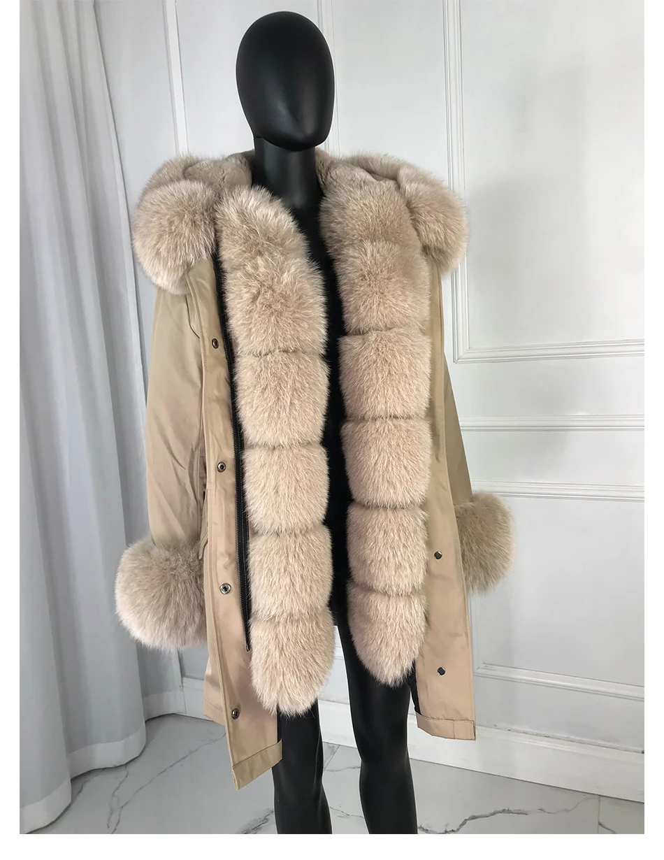 Новые чернобурки меховой парка пальто женские трикотажные silver fox меховой подкладке парки Черный зимой толстые Настоящее пальто с мехом теплые женские верхняя одежда
