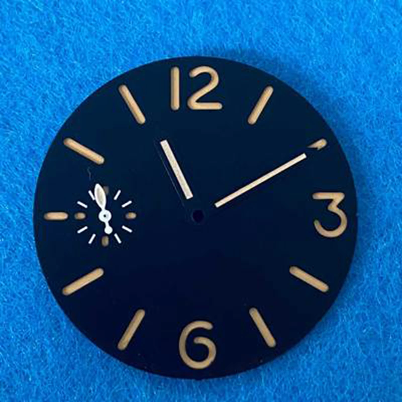 for ETA6497/ST36 Movement Watch Dial + Hands 36mm Green Luminous Spare Parts