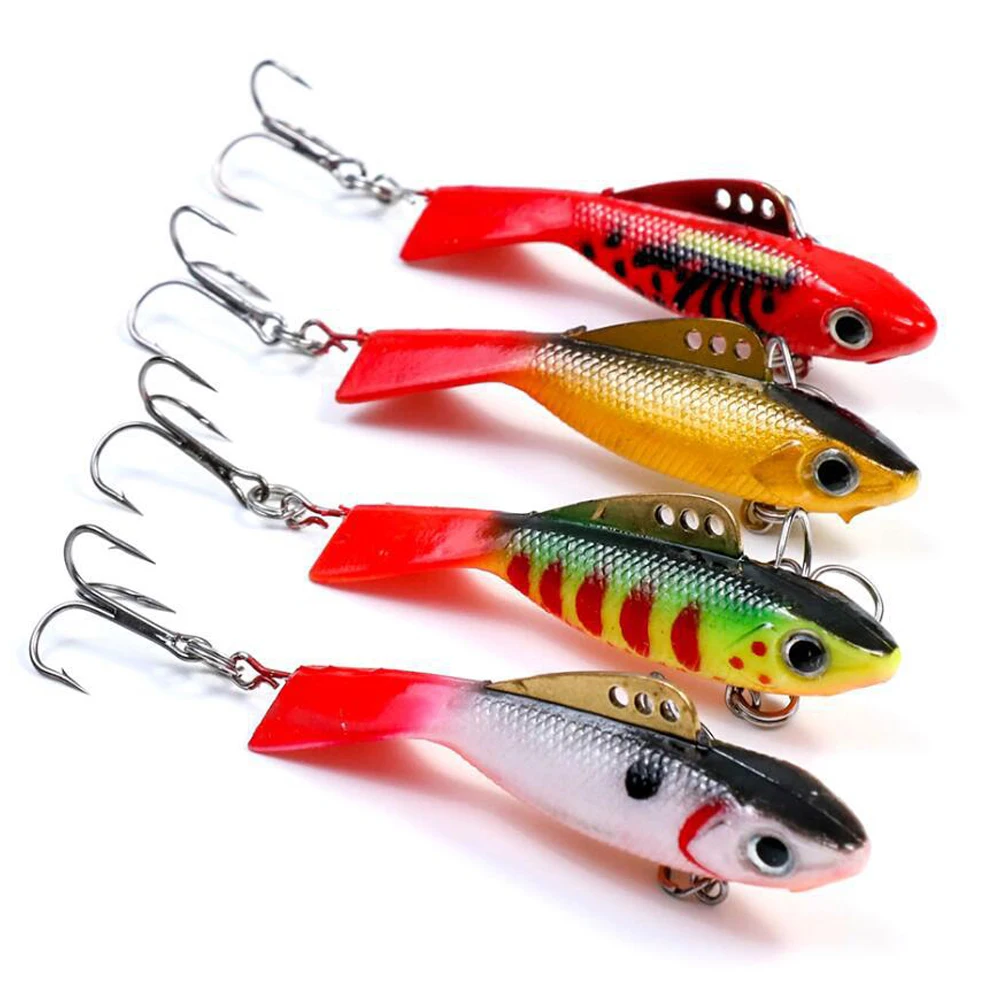 Ice Fishing Bait PVC Copper Piece for Winter High Carbon Steel with Three Anchor Hook | Спорт и развлечения