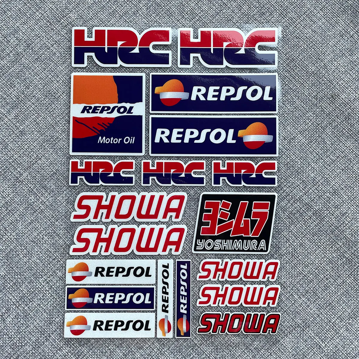 Набор светоотражающих наклеек на шлем и бак мотоцикла Honda HRC CBR CBR1000RR CBR650F CBR600RR CBR500R