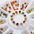 3D украшения для ногтей, акриловые украшения для ногтей УФ гель для ногтей, Стразы для ногтей, разные формы серебряных круглых бриллиантов