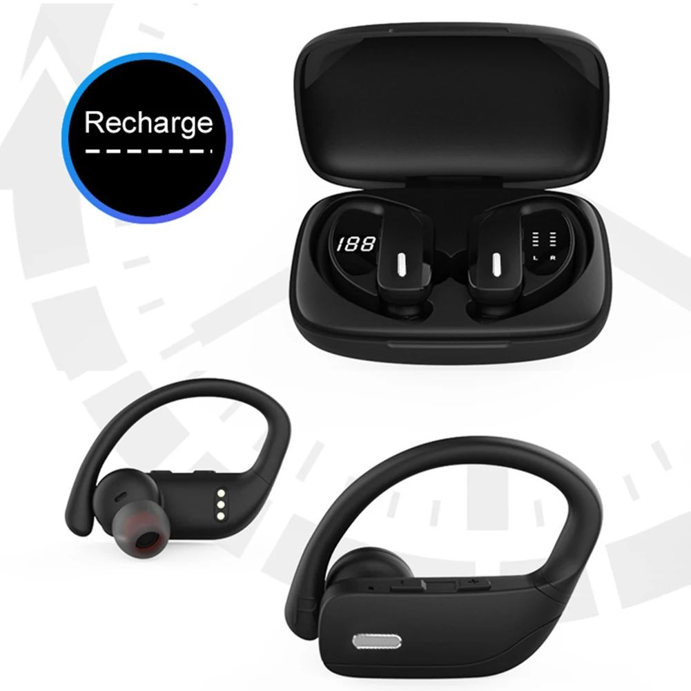 

NEW TWS Earphone Wireless Bluetooth Headphones Sport Earbuds Gaming Headsets LED Power Display Music Earphones With Mic