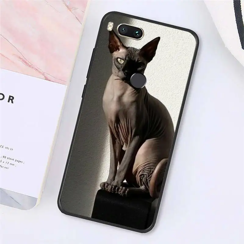 

sphynx cat cute animal Phone Case For Xiaomi Redmi note 7 8 9 t max3 s 10 pro lite luxury deisgn shell funda