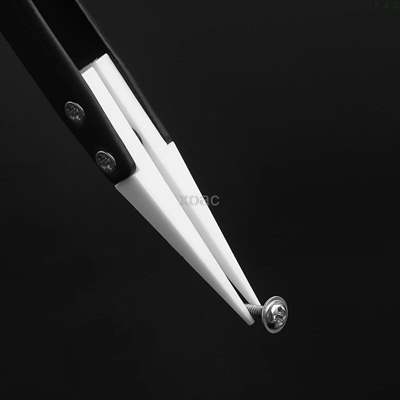 1 шт. Керамические наконечники пинцет ручка из нержавеющей стали Прямой для