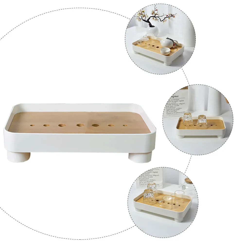

1pc Japanese Simple Square Drain Tray Home Water Cup Tray (Assorted Color)