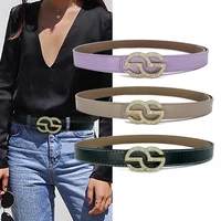 high quality leather belts for women luxury brand waist strap designer rhinestone g buckle female ladies waistband jeans girdle