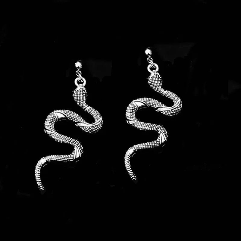 Модные Винтажные висячие серьги в форме змеи для женщин и девушек ретро