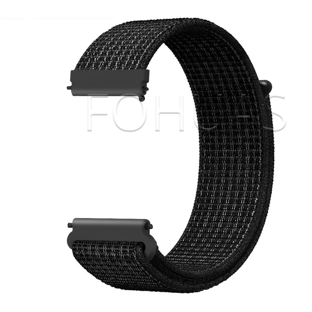 Sport Black Нейлоновый ремешок 20 мм 22 мм для Xiaomi Amazfit Gtr 47 мм samsung Galaxy Watch 42 мм 46 мм Active gear S3 классический ремешок HUAWEI WATCH 2 Pro - Цвет ремешка: Sport Black