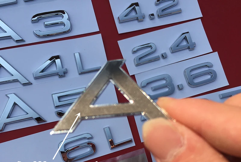 Одежда с буквами и цифрами, Эмблема Для Audi A3 A4 A5 A6 A7 A8 Q3 Q5 Q7 1,8 т 2,0 2,4 3,0 Т 3,2 3,6 4.2Car установка багажник Знак логотипа Стикеры