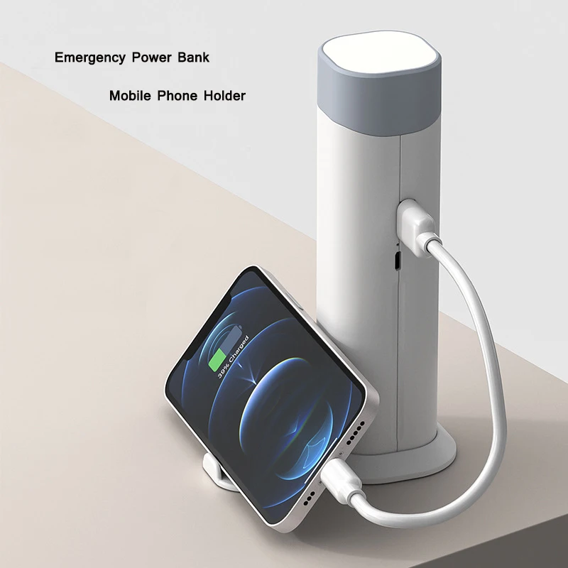 multifunctional charging night light folding led eye protection table lamp outdoor flashlight emergency power bank phone holder free global shipping