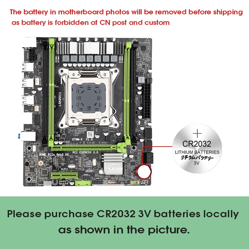 Материнская плата JINGSHA X79 LGA2011 E5 2630 V2 CPU 4 шт. x ГБ = 16 Гб DDR3 1333 МГц память ECC REG 256 M.2 SSD с
