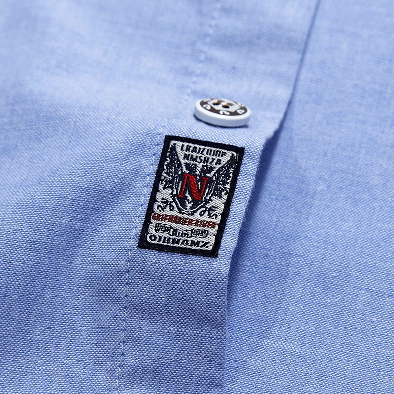 VINRUMIKA 2020 мужская летняя деловая Повседневная брендовая рубашка небесно голубого