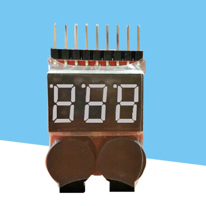 

СВЕТОДИОДНЫЙ индикатор напряжения Lipo 1-8S, тестер с сигнализацией низкого напряжения для литий-полимерных и литий-ионных аккумуляторов