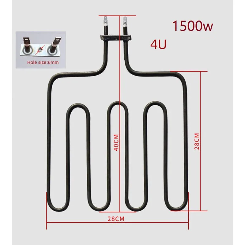 

Электрический нагревательный элемент 220 В 1500 Вт/2000 Вт трубчатый нагреватель из нержавеющей стали 304 для духовки/сауны/печки