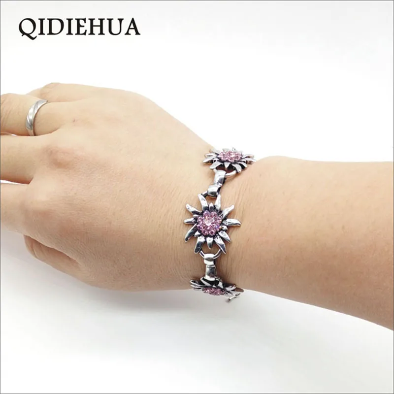 Браслет Edelweiss с серебряным покрытием в античном стиле очень популярный браслет