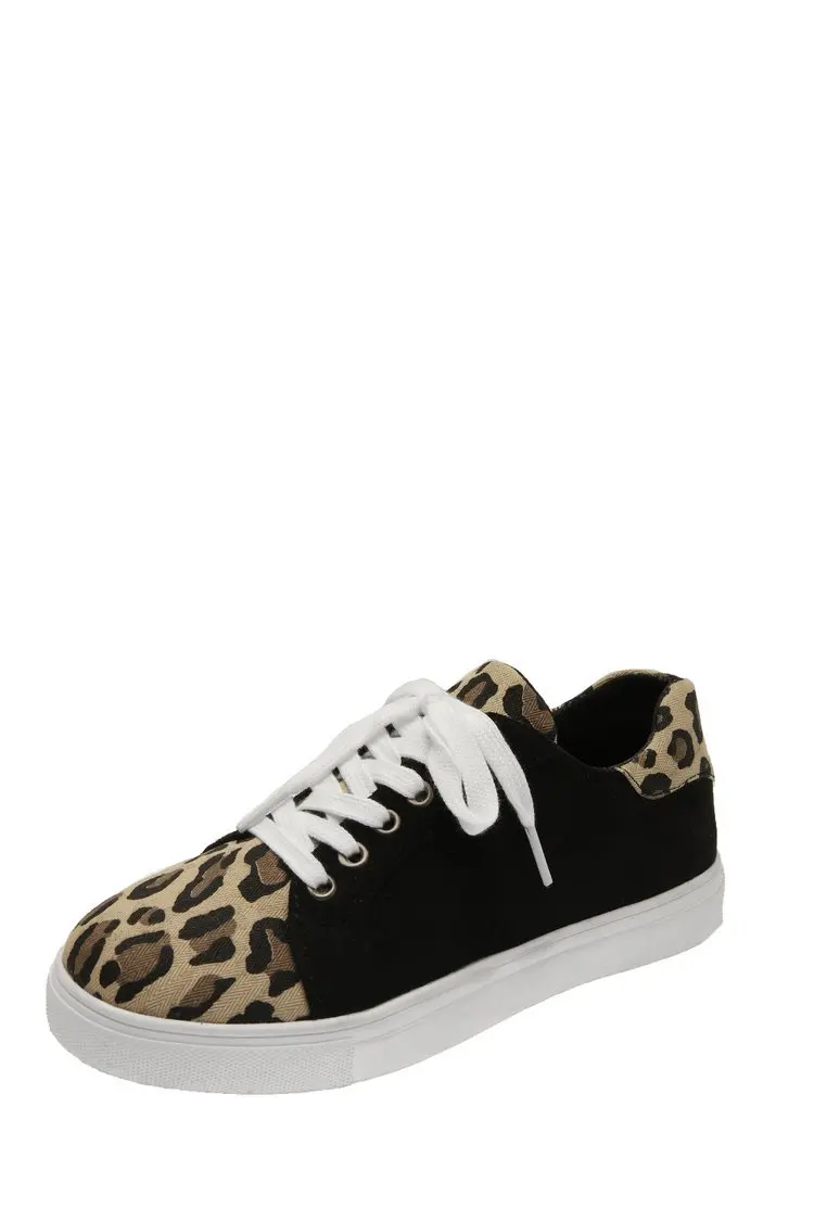 

Big Size Shoes Woman Casual Female Sneakers Espadrilles Platform Round Toe Modis Flats Large Size Leopard Cross 2021 New Dress C