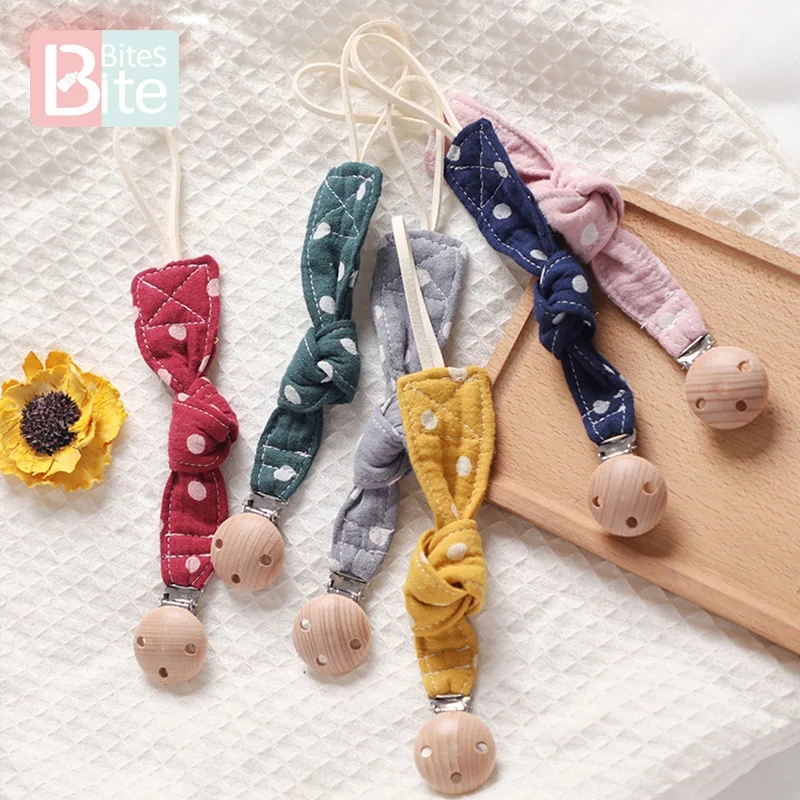 3 шт./компл. детские нагрудники в горошек тканевая бандана цепочка для пустышки с