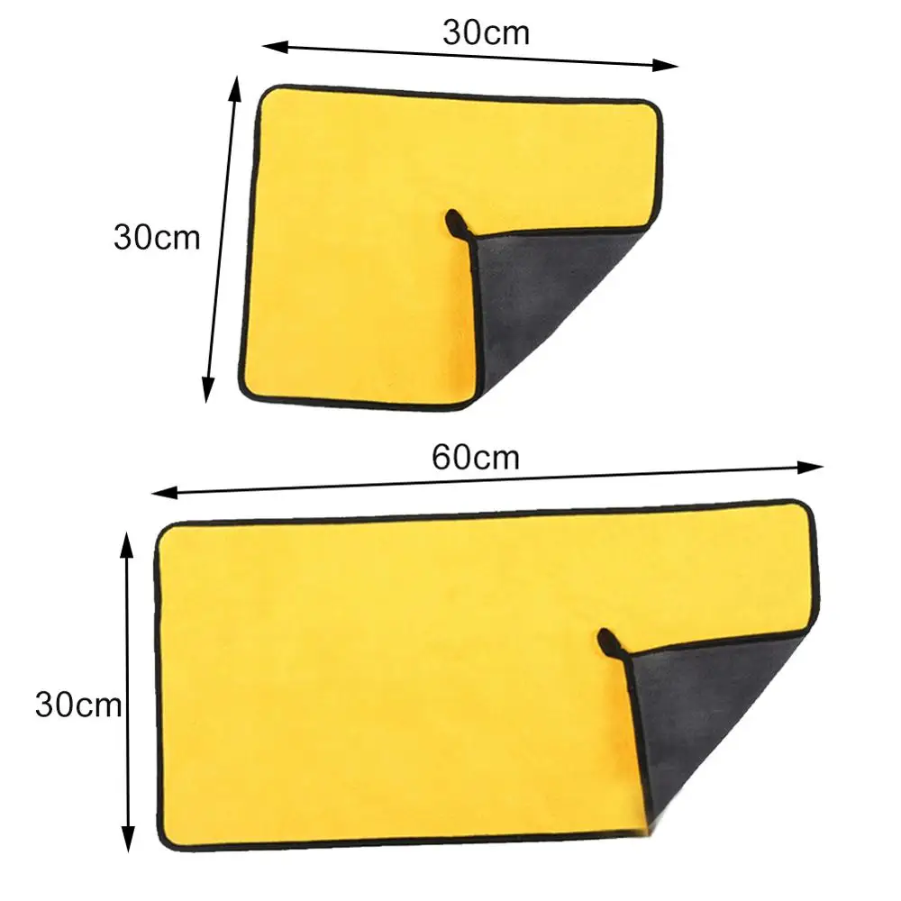 

Microfiber Car Wash Towel Super Absorbent Auto Cleaning Drying Hemming Cloth